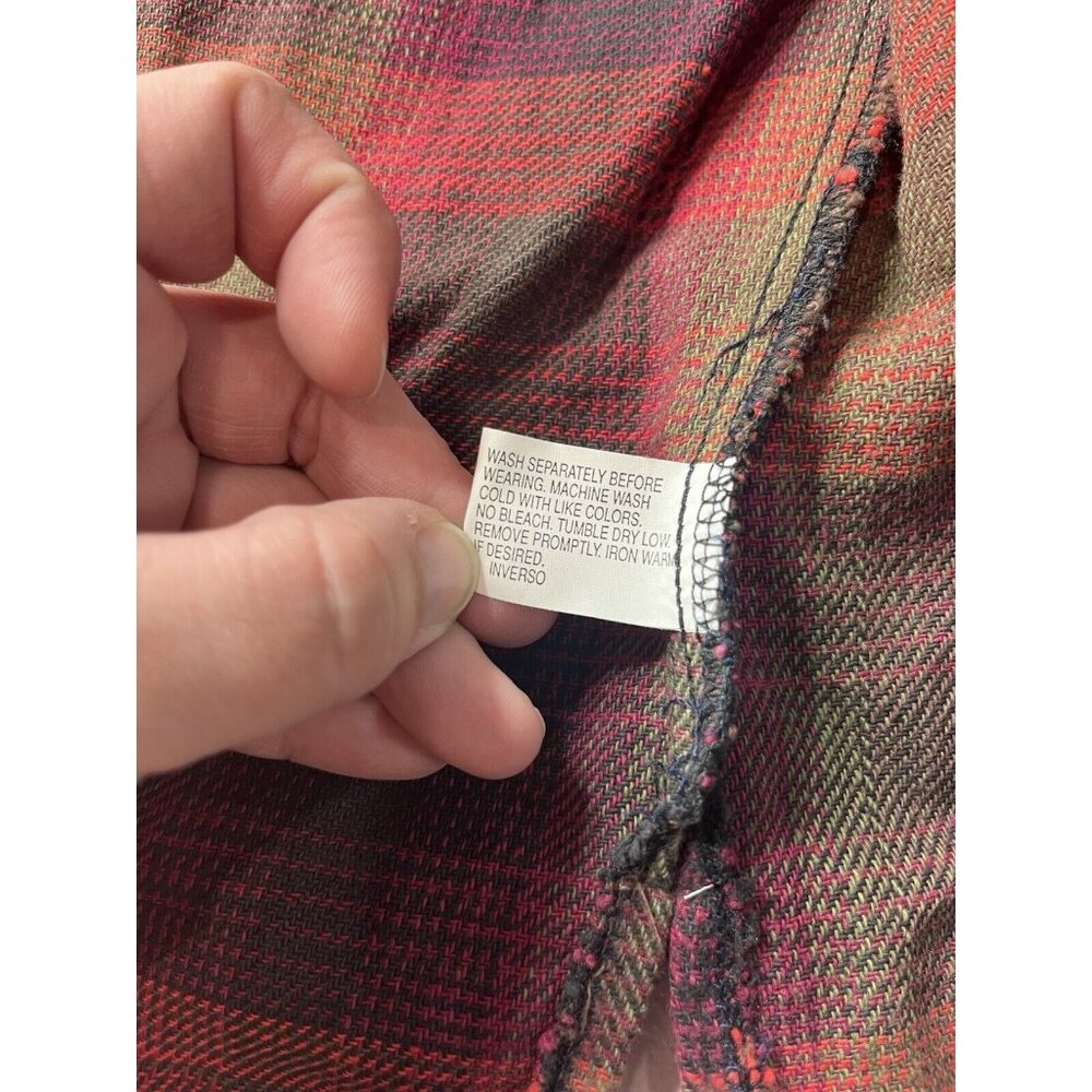 Vtg Appalachian Trail Plaid Zip Up Shirt Jacket Long Sleeve With Tags Size Large - Picture 9 of 12
